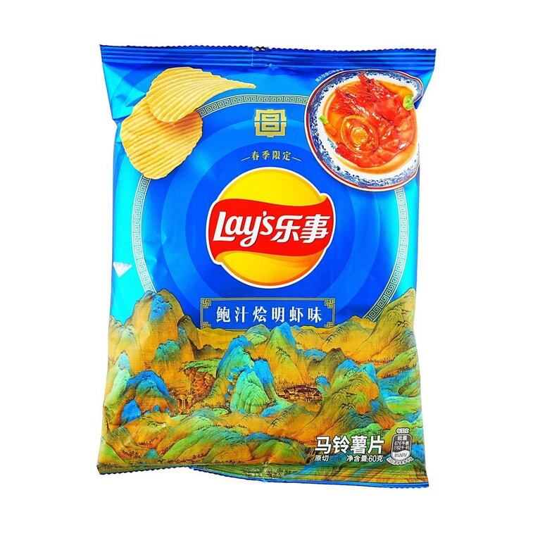 Chinese Lay S Potato Chips Shrimp With Abalone Sauce Flavor Oz