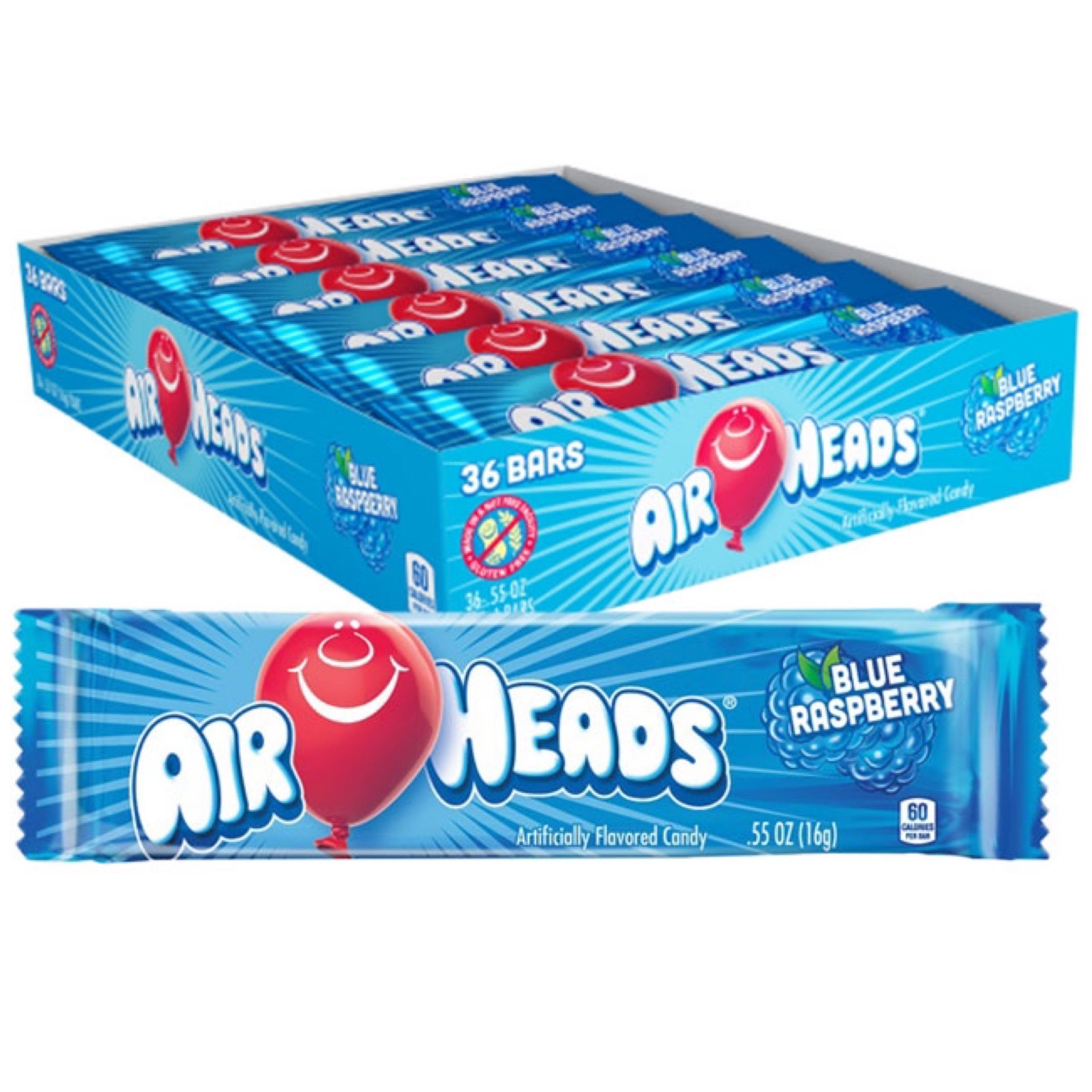 Airheads Blue Raspberry - Caramella Gommosa al Lampone Blu - 15,6g