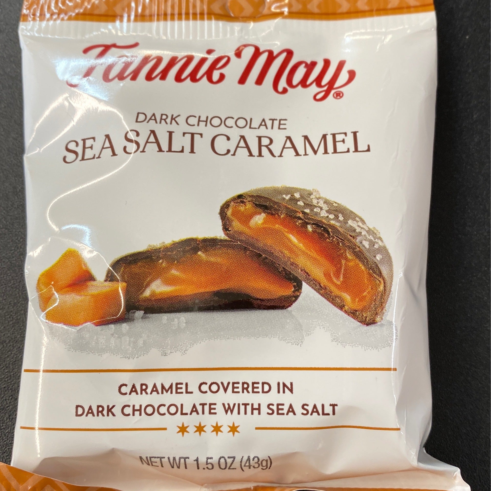 Fannie May Sea Salt Caramel Dark Chocolate 1 Pc. Jumbo Jelly Bean Corp.