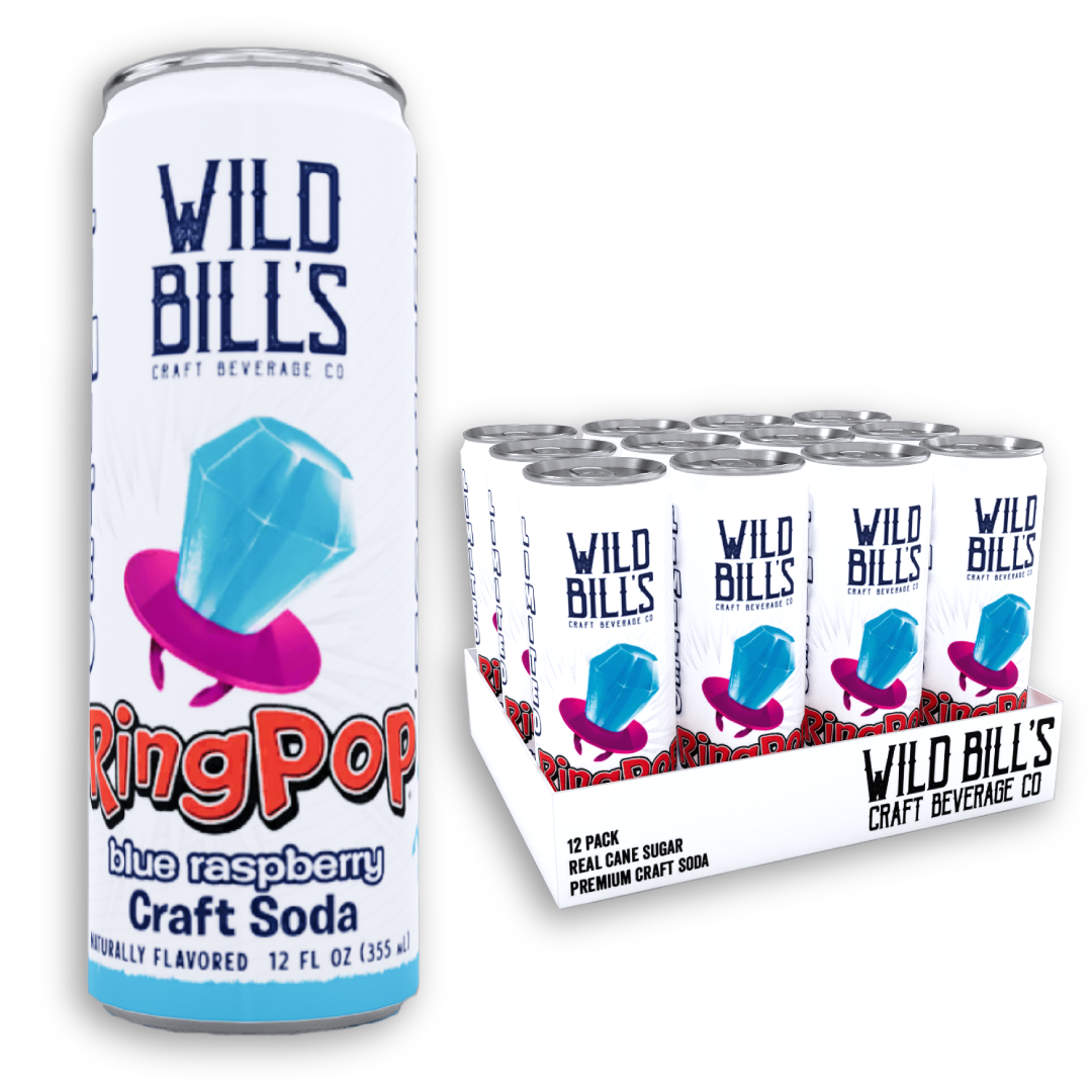 Wild Bill's Ring Pop, Blue Raspberry, 12oz Cans, 12ct | Jumbo Jelly ...